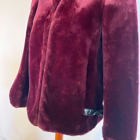 Vtg Sasson Juniors Sz 9 Full Zip Faux Fur Coat - Picture 3 of 16